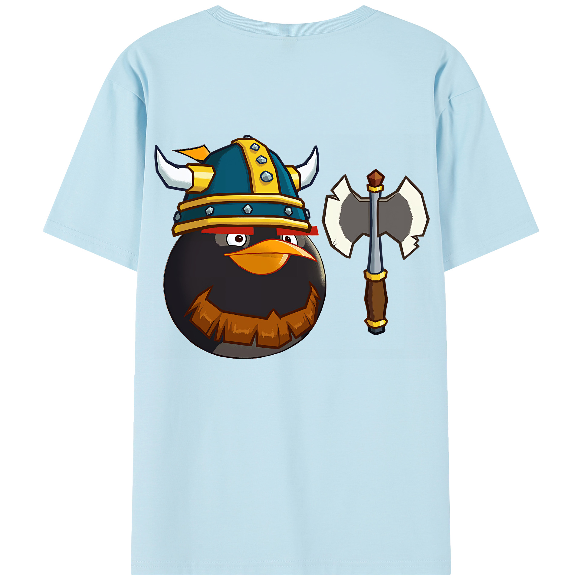 （画像用） Angry Birds アングリーバード 綿100％半袖Tシャツ（背面プリント）